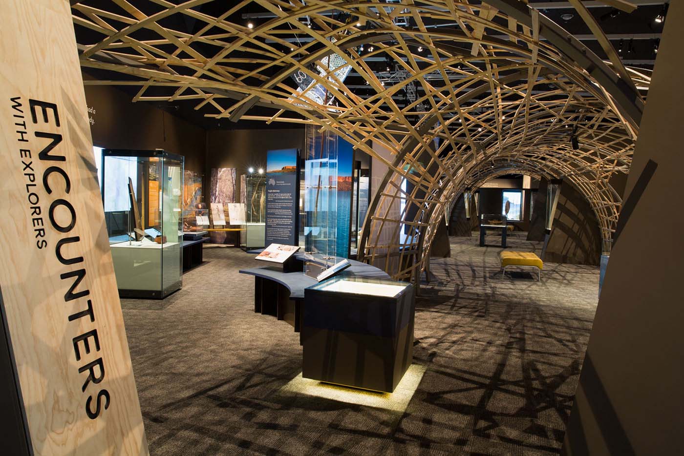 Part of the fish trap feature in the Encounters exhibition.