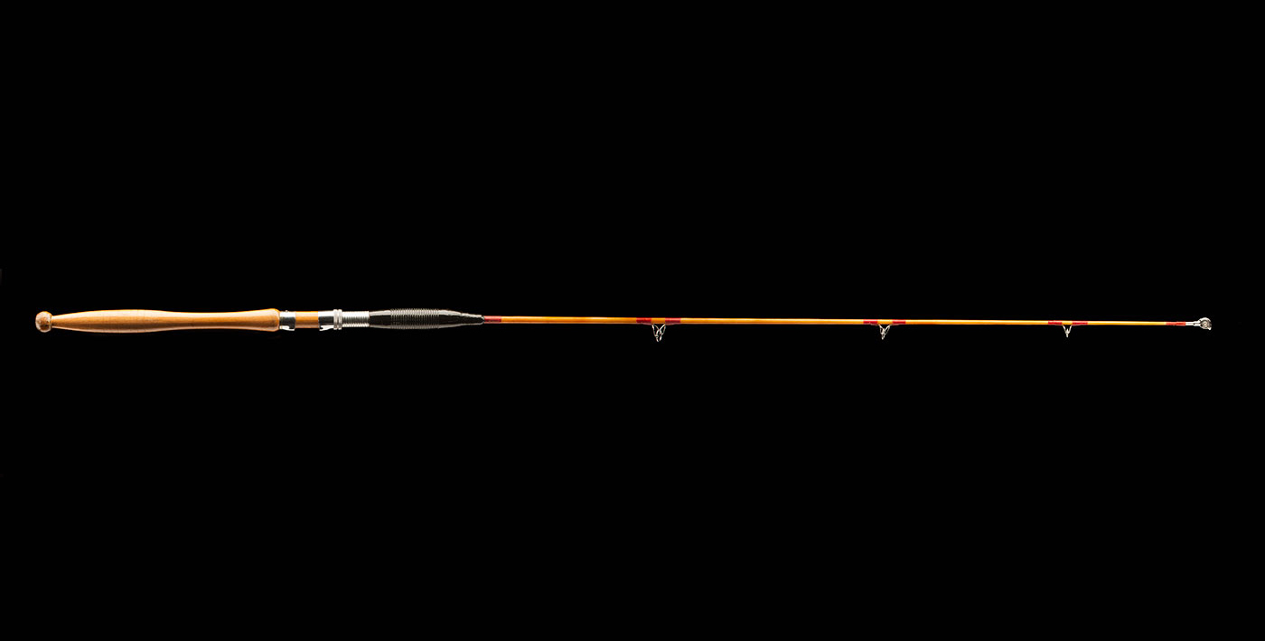 A photo of a fishing rod.