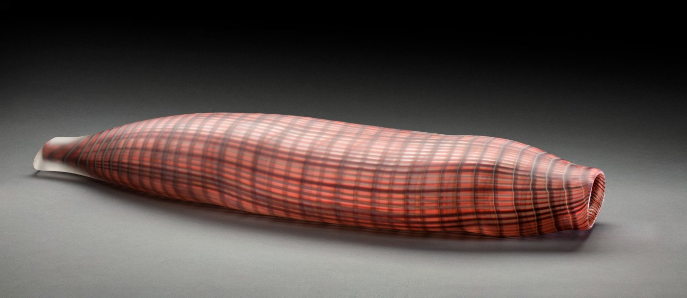 Fish trap glass sculpture