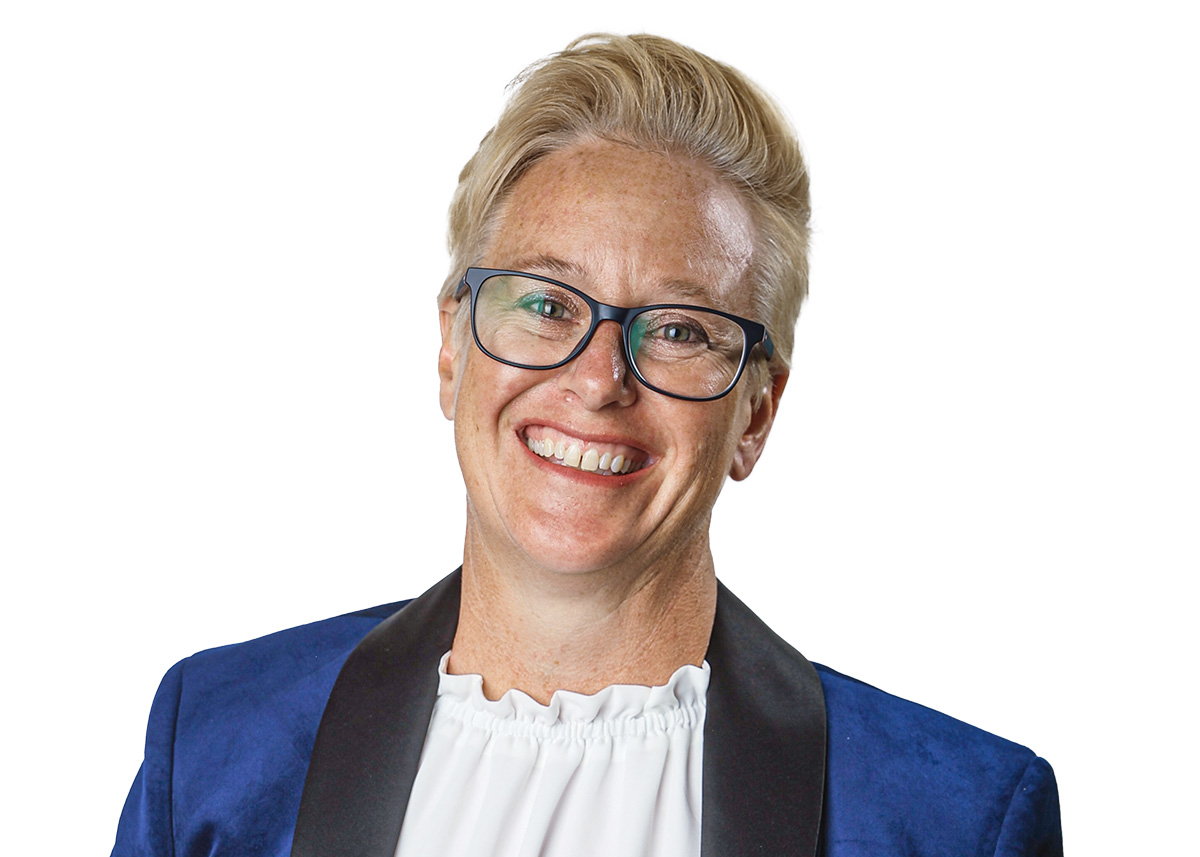 Studio portrait photograph of Joanne Farrell