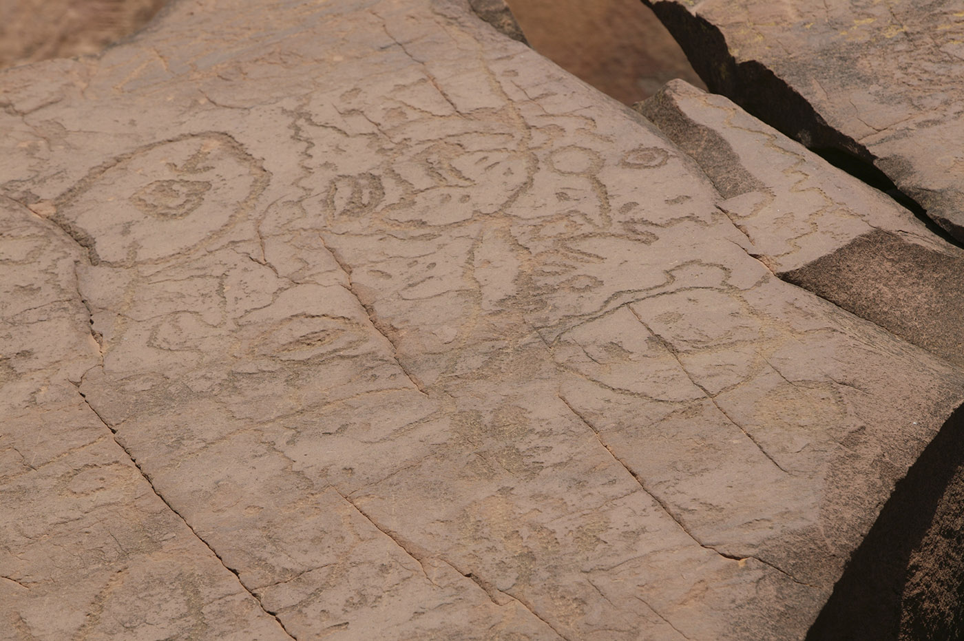Art forms carved into rocks.