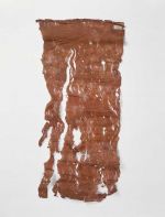 Barkcloth kapa Barkcloth that is very thin and dyed red and oiled. It is full of holes.