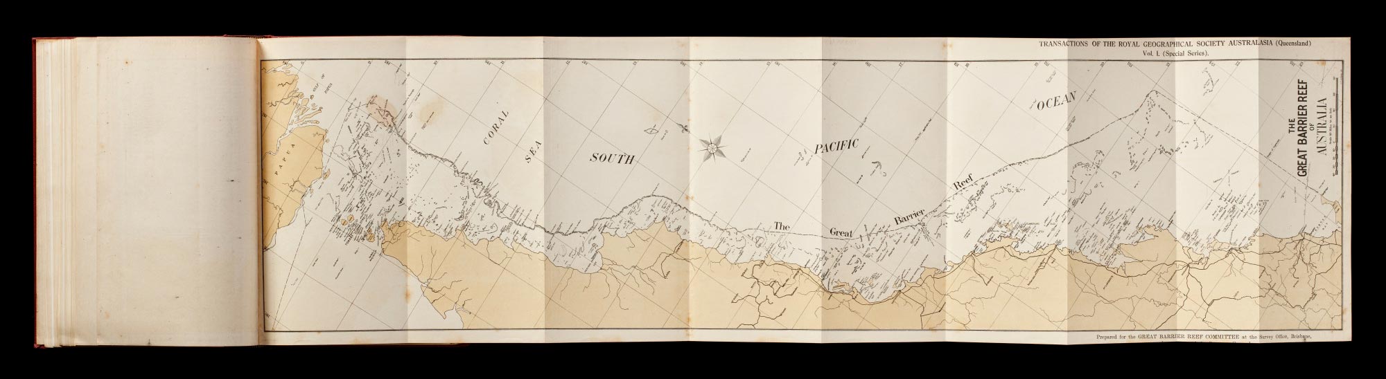 Map of the great barrier reef.
