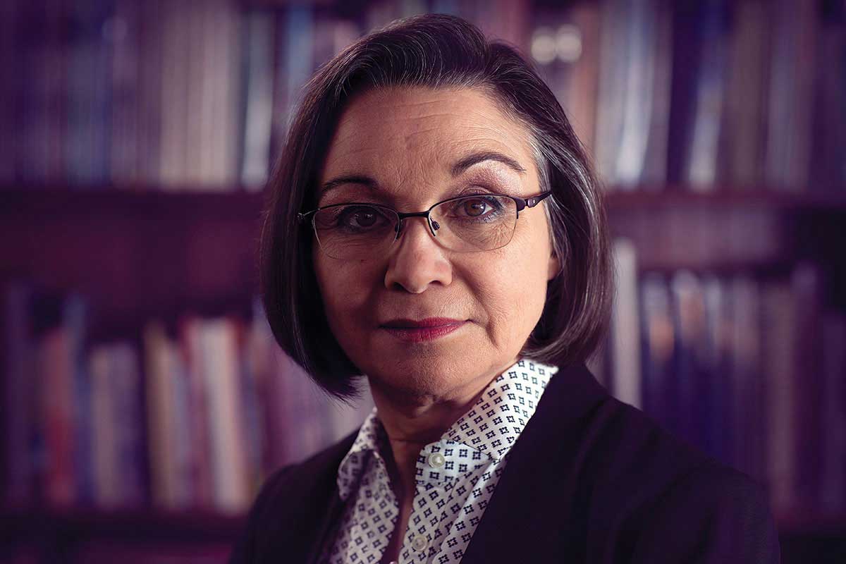 Studio portrait photograph of Kate Swaffer.