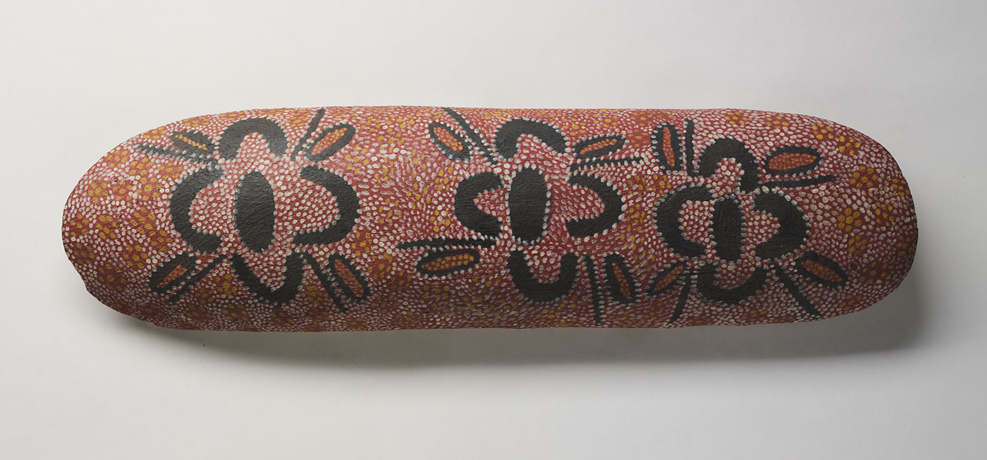 Painted wooden container.