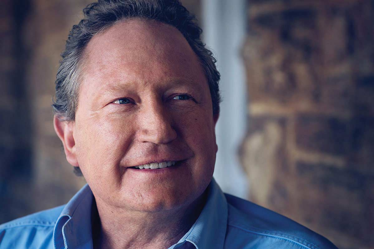 Studio portrait photograph of Andrew Forrest.