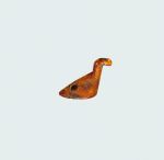 Bird figure Bird figure made of bone that represents a water bird resting on a flat oval base.