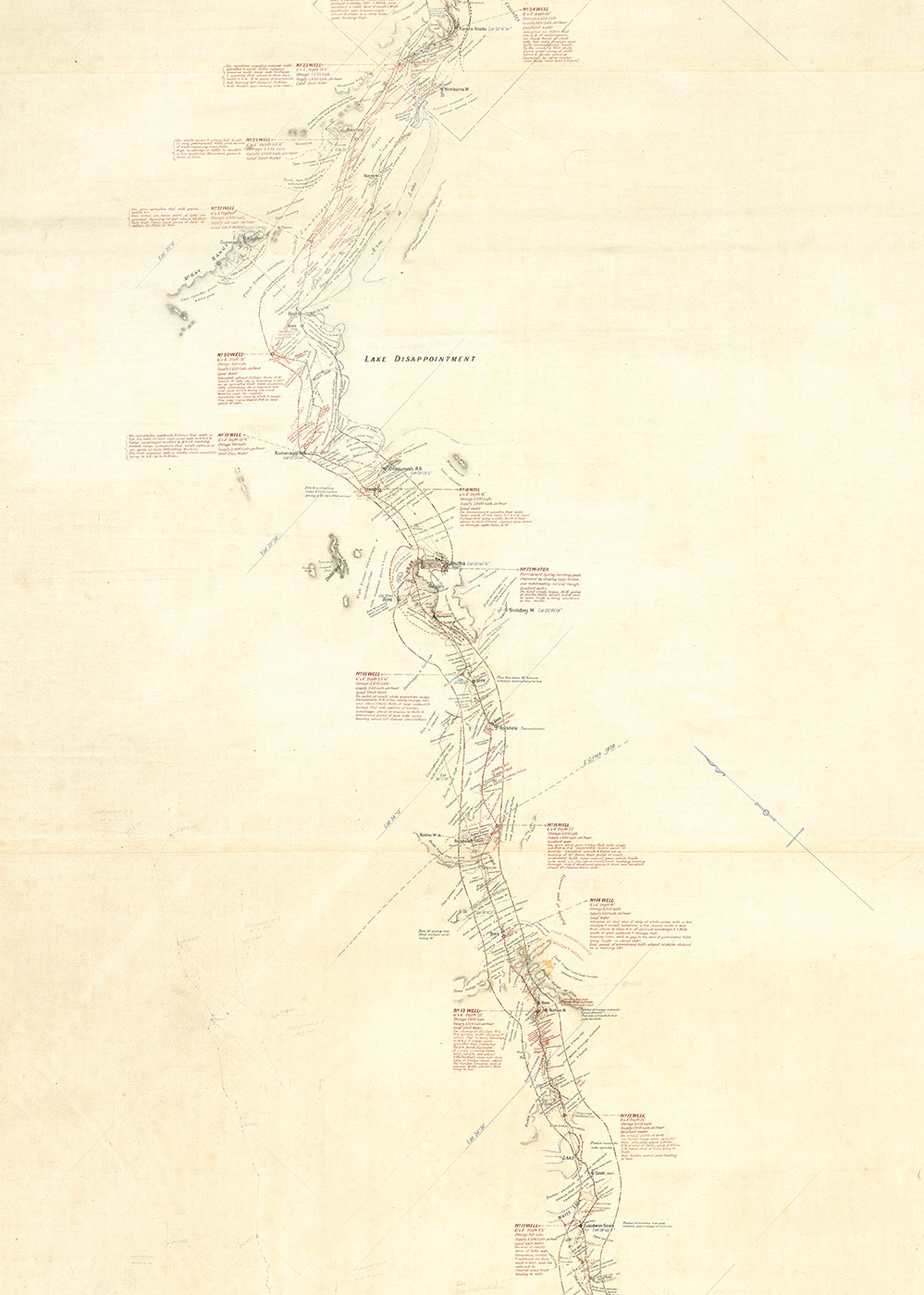 Map showing showing multiple sites and songlines.