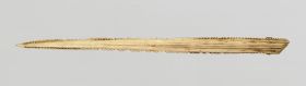 Ray sting foto Spearhead made from the backbone of a stingray and broken off at one end.