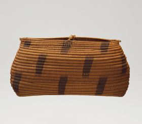 Basket kato Basket made of sticks from the coconut palm leaf, wrapped up with coconut fibre strings, and connected with the same material.