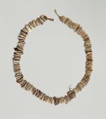 Necklace lei Oz 243 Necklace made from small worn olive nut shells strung together on a cord made of a plant material.